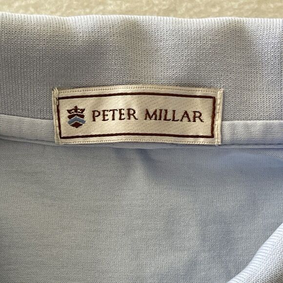 Peter Millar Polo Light Blue Button Up Pelican Hills Sz L Please Read - Picture 4 of 14